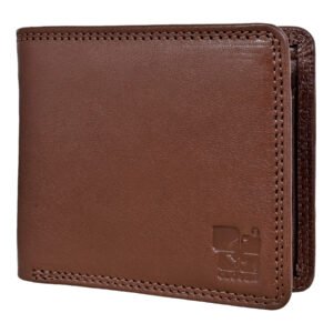 Men's Wallet, Full Grain Leather, Bi-Fold, 3 Card Slots with Coin Pocket, RFID Protected | Clover