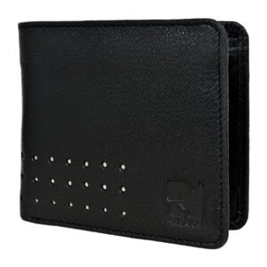 Men's Wallet, Full Grain Leather, Bi-Fold, 3 Card Slots with Coin Pocket, RFID Protected | Clover