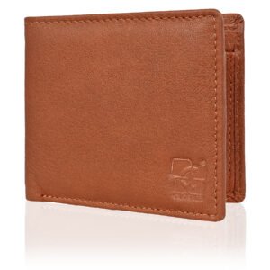 Men's Wallet, Full Grain Leather, Bi-Fold, 3 Card Slots with Coin Pocket, RFID Protected | Clover