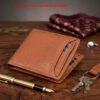 Men’s Wallet, Full Grain Leather, Bi-Fold, 10 Card Slots, RFID Protected | Clover