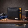Men’s Wallet, Full Grain Leather, Bi-Fold, 4 Card Slots, RFID Protected | Clover