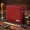 Men’s Wallet, Full Grain Leather, Bi-Fold, 8 Card Slots, RFID Protected | Clover