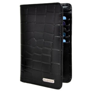 Men's Wallet, Full Grain Leather, Note Case, 10 Card Slots, 1 Passport Pocket, RFID Protected | Clover