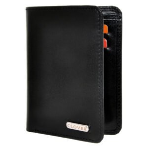 Men's Wallet, Full Grain Leather, Note Case, 4 Card Slots, RFID Protected | Clover