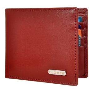 Men's Wallet, Full Grain Leather, Bi-Fold, 8 Card Slots, RFID Protected | Clover
