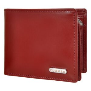 Men's Wallet, Full Grain Leather, Bi-Fold, 6 Card Slots with Coin Pocket, RFID Protected | Clover