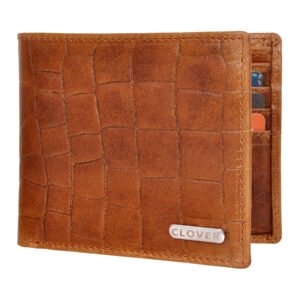 Men's Wallet, Full Grain Leather, Bi-Fold, 6 Card Slots, RFID Protected | Clover