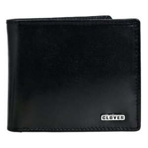 Men's Wallet, Full Grain Leather, Bi-Fold, 3 Card Slots with Coin Pocket, RFID Protected | Clover