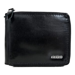 Men's Wallet, Full Grain Leather, Bi-Fold, 7 Card Slots with Coin Pocket, RFID Protected | Clover