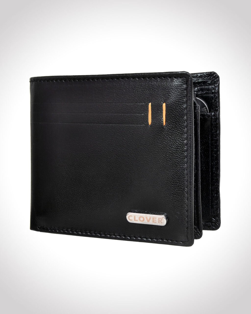 Men's Wallet, Full Grain Leather, Bi-Fold, 7 Card Slots with Coin Pocket, RFID Protected | Clover