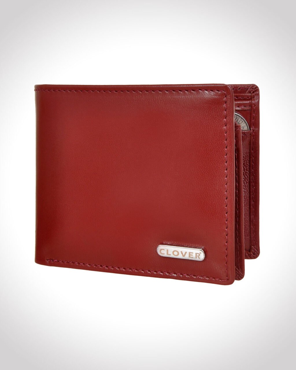 Men's Wallet, Full Grain Leather, Bi-Fold, 6 Card Slots with Coin Pocket, RFID Protected | Clover