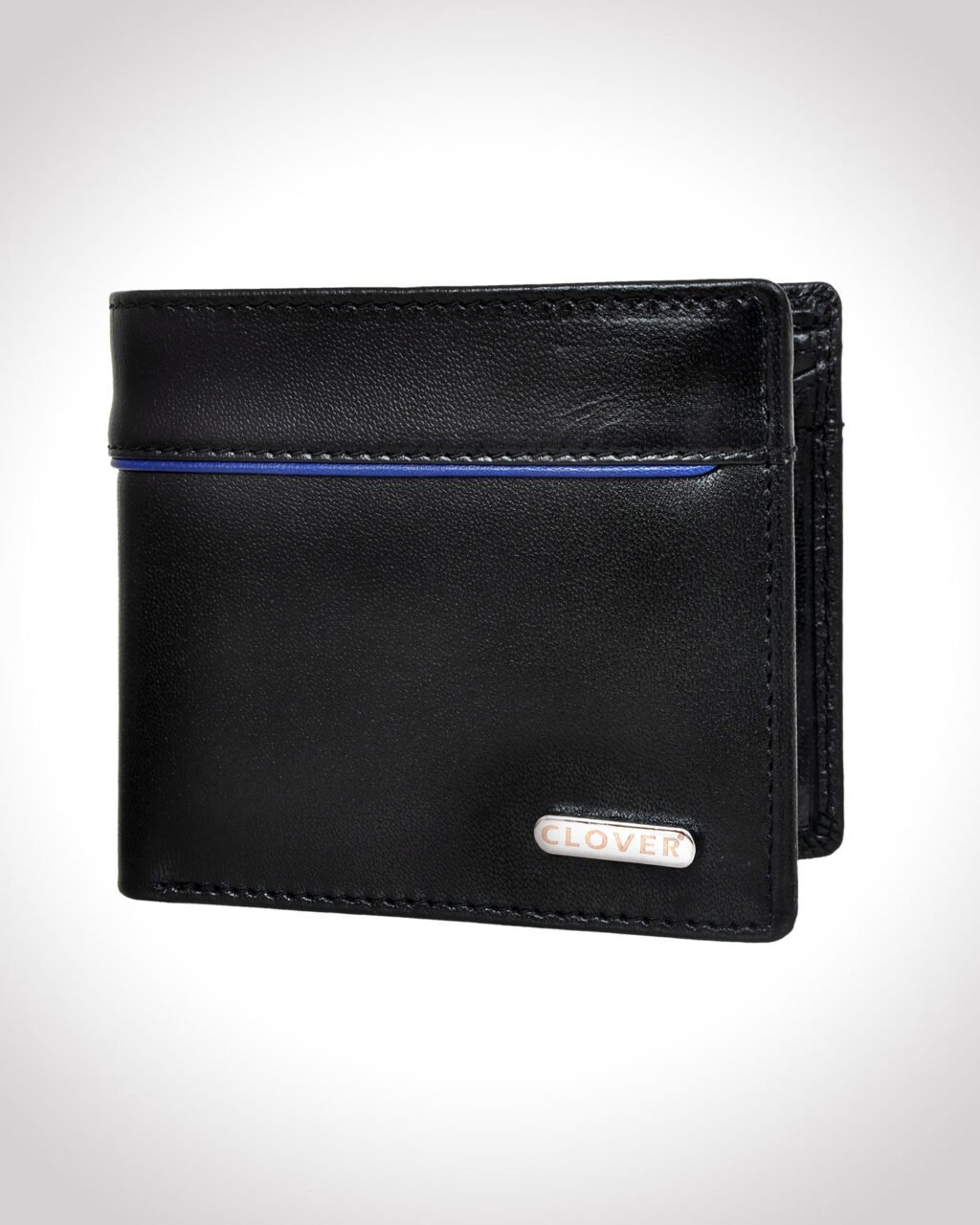 Men's Wallet, Full Grain Leather, Bi-Fold, 6 Card Slots with Coin Pocket, RFID Protected | Clover