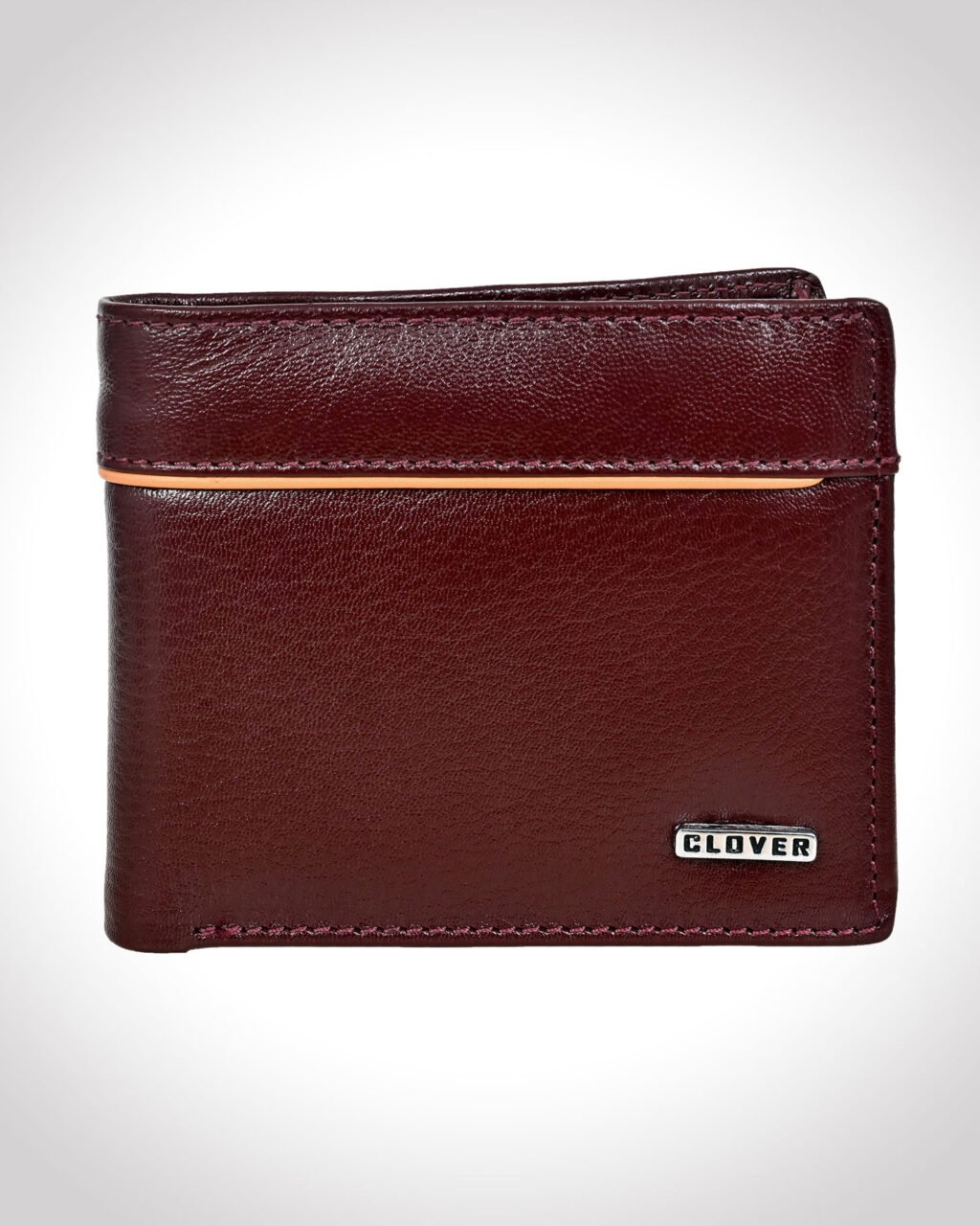 Men's Wallet, Full Grain Leather, Bi-Fold, 6 Card Slots with Coin Pocket, RFID Protected | Clover