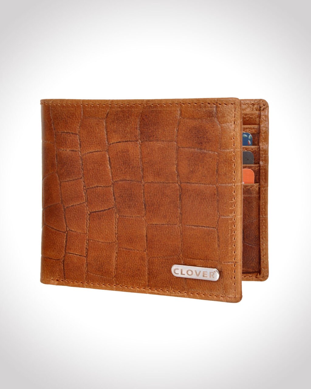 Men's Wallet, Full Grain Leather, Bi-Fold, 6 Card Slots, RFID Protected | Clover