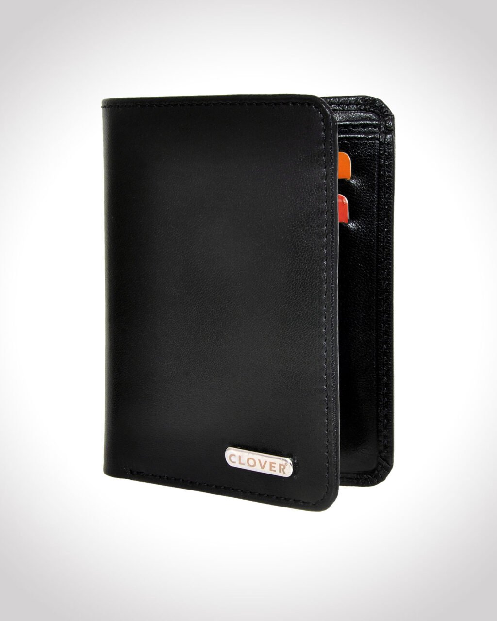Men's Wallet, Full Grain Leather, Note Case, 4 Card Slots, RFID Protected | Clover