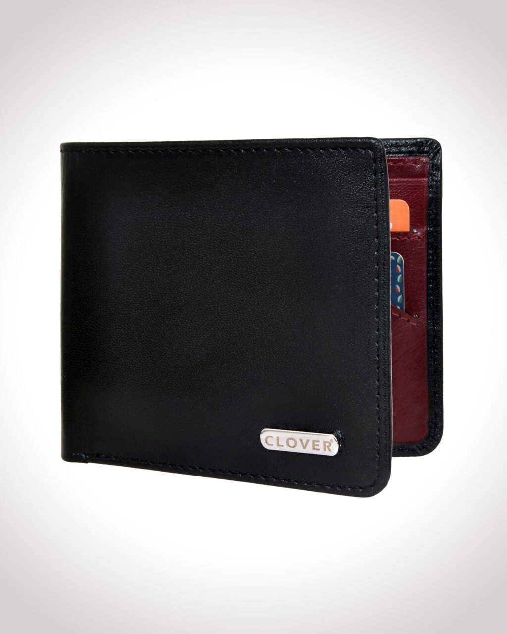Men's Wallet, Full Grain Leather, Bi-Fold, 4 Card Slots, RFID Protected | Clover
