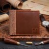 Men’s Wallet, Full Grain Leather, Bi-Fold, 3 Card Slots with Coin Pocket, RFID Protected | Clover