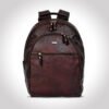 Premium Official Bagpack, Brown Twotone, Full Grain Leather | Clover