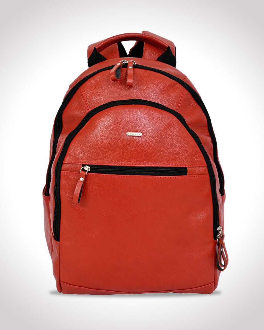Premium Official Bagpack, Red, Full Grain Leather | Clover