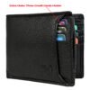Men’s Wallet, Full Grain Leather, Bi-Fold, 10 Card Slots, RFID Protected | Clover