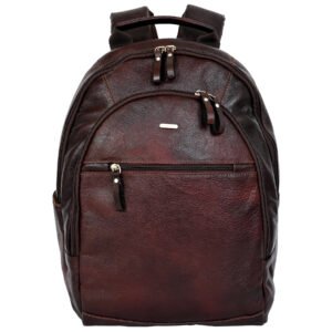 Premium Official Bagpack, Brown Twotone, Full Grain Leather | Clover