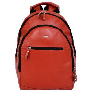 Premium Official Bagpack, Red, Full Grain Leather | Clover
