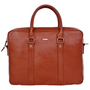 Premium Executive Laptop Bag, Brown, Full Grain Leather | Clover