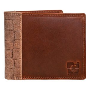 Men's Wallet, Full Grain Leather, Bi-Fold, 3 Card Slots with Coin Pocket, RFID Protected | Clover