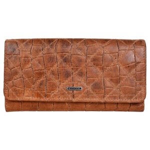 Bianca Quilted Ladies Clutch, Vintage, Waxy Top Grain Leather, Multiple Card Slots, RFID Protected | Clover