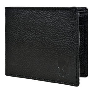 Men's Wallet, Full Grain Leather, Bi-Fold, 3 Card Slots with Coin Pocket, RFID Protected | Clover