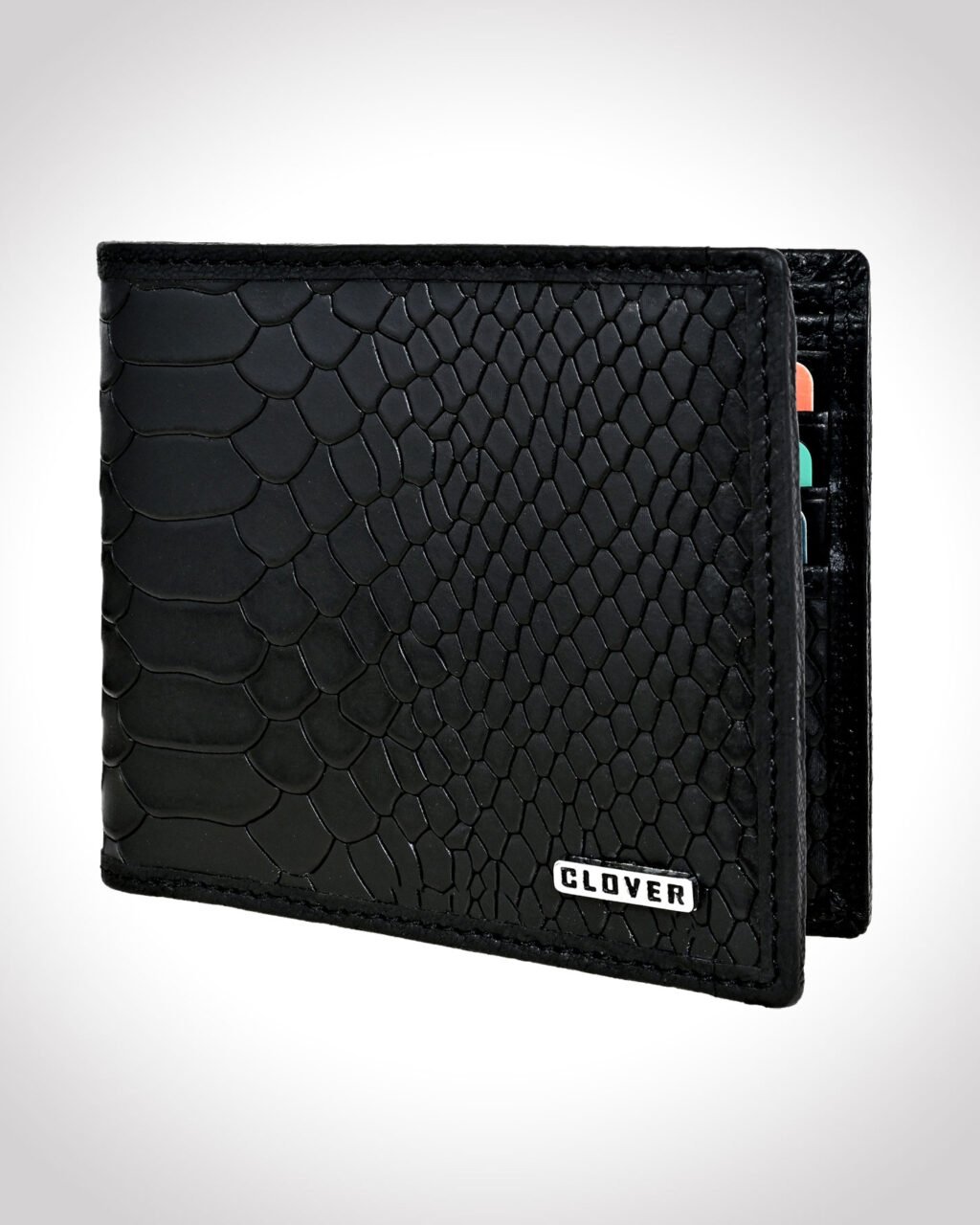 Men's Wallet, Full Grain Leather, Bi-Fold, 6 Card Slots, RFID Protected | Clover