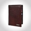 Men’s Wallet, Full Grain Leather, Note Case, 10 Card Slots with 1 Zip Pocket, Passport Pocket, RFID Protected | Clover