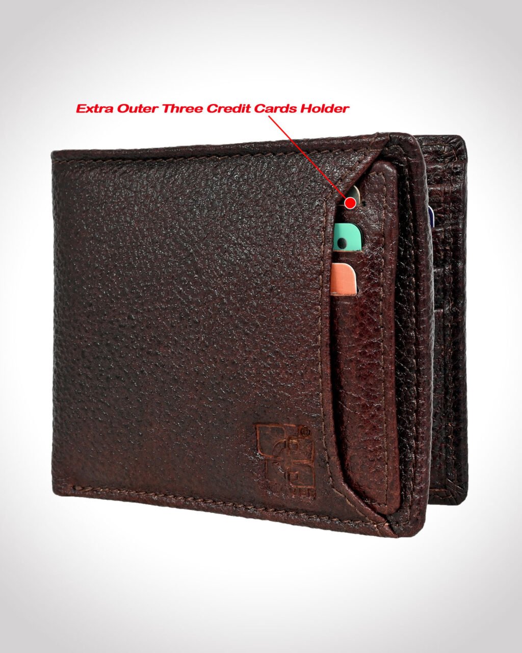 Men's Wallet, Full Grain Leather, Bi-Fold, 10 Card Slots, RFID Protected | Clover