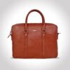 Premium Executive Laptop Bag, Brown, Full Grain Leather | Clover