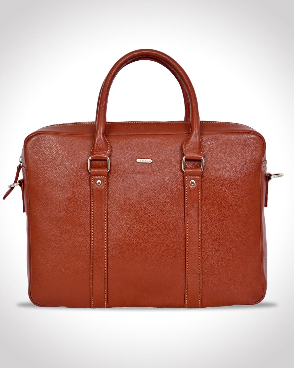Premium Executive Laptop Bag, Brown, Full Grain Leather | Clover
