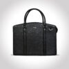 Oxford Premium Executive Laptop Bag, Black, Full Grain Leather | Clover