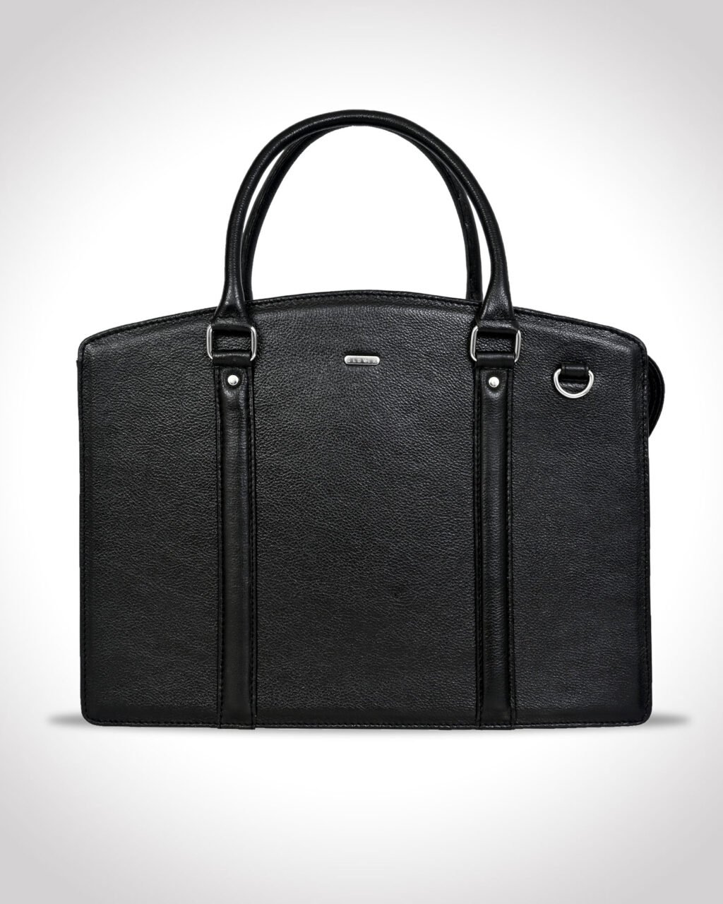 Oxford Premium Executive Laptop Bag, Black, Full Grain Leather | Clover