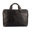 Premium Executive Laptop Bag, Black, Full Grain Leather | Clover