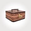 Premium Hand-Tooled Full-Grain Genuine Leather Western Jewelry Box with Combination Lock
