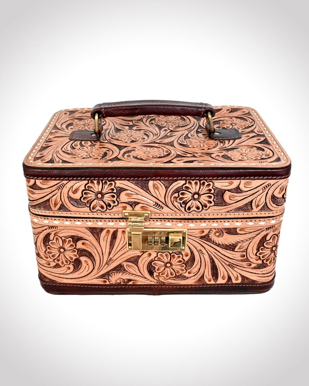 The Cheyenne Hand-Tooled Leather Jewelry Box