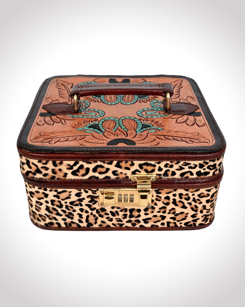 The Riviera Leopard Print Hair-On Hide Western Jewelry Box