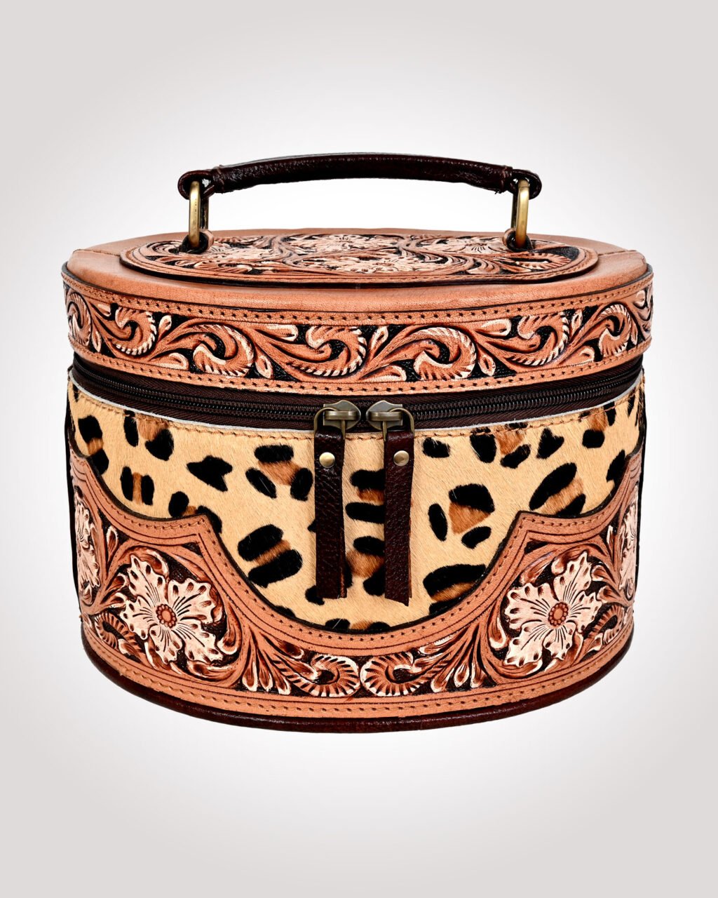 The Safari Leopard Print Hair-On Hide Cosmetic Box