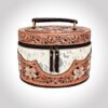 The Vogue Hand-Tooled Leather Makeup Box